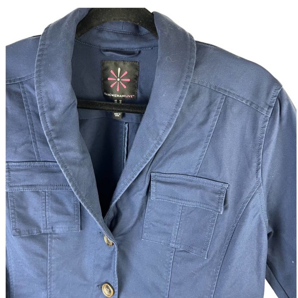 Isaac Mizrahi Live Field Jacket Navy sz 12 - Picture 4 of 10